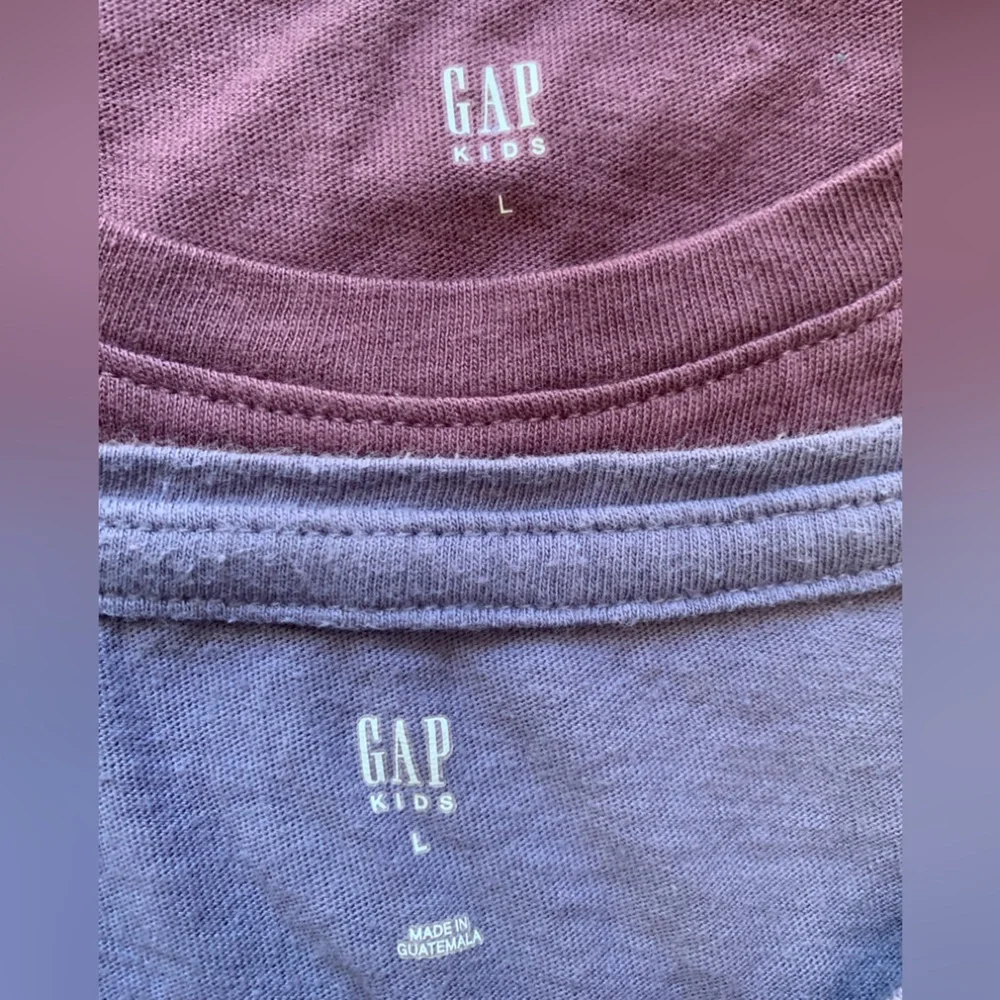 GAP KIDS T-Shirt bundle girls L (10/12) Purple Ombre Sparkle Unicorn Long Sleeve